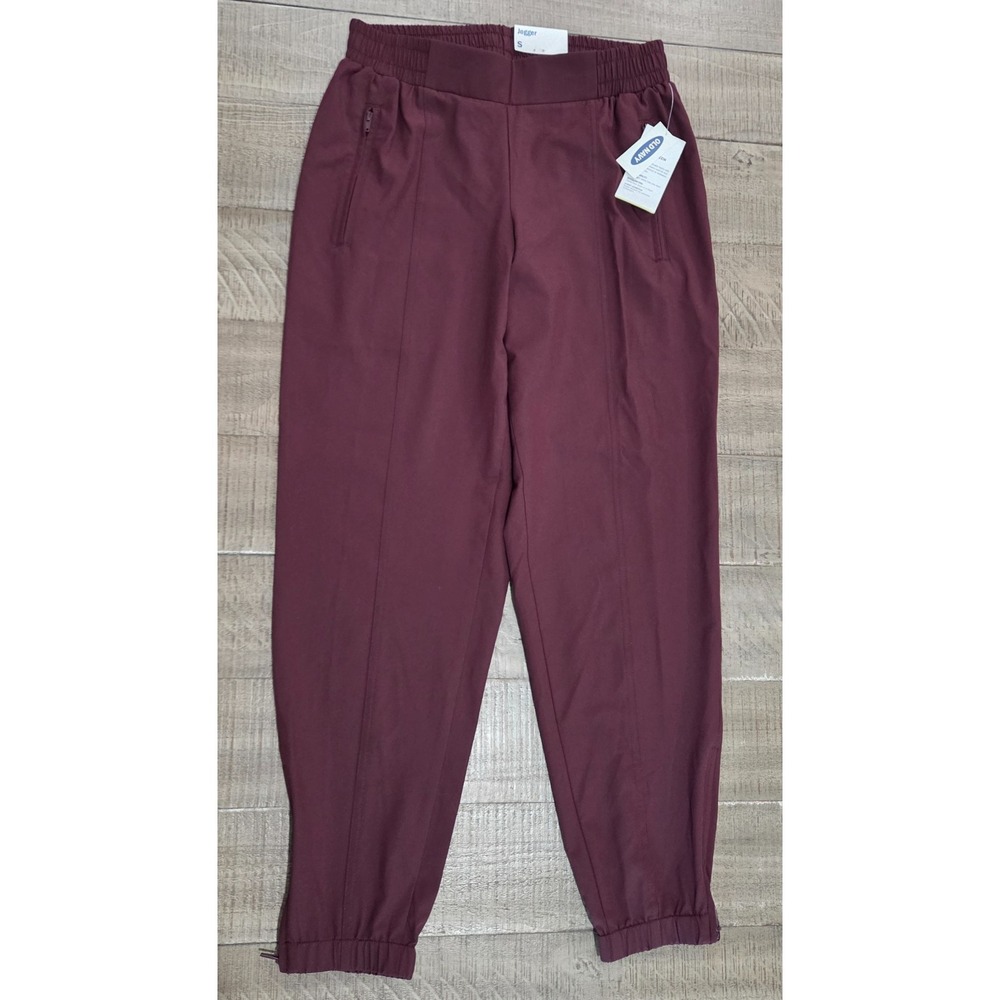 Womens Old Navy Plum/Burgundy StretchTech Althetic Jogger Pants Size Small